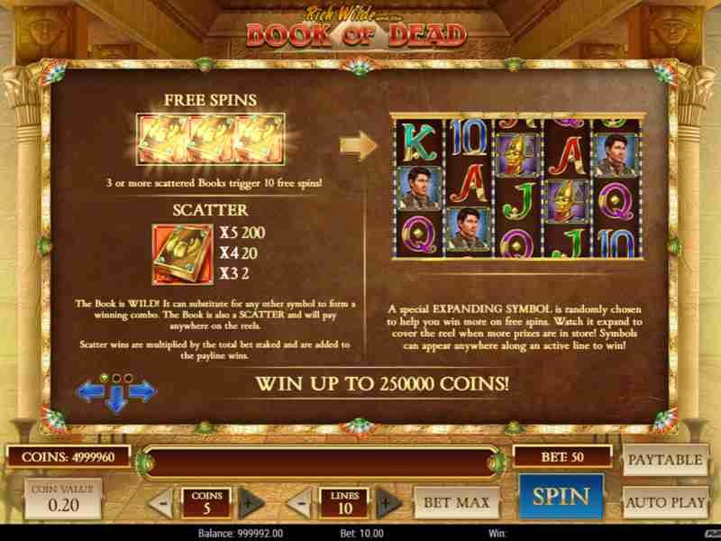 Rich Wilde and the Book of Dead - Free Demo Play - Play'n GO