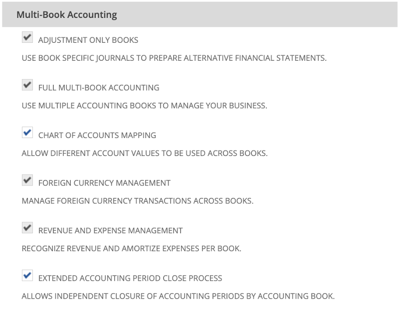 Netsuite multi book